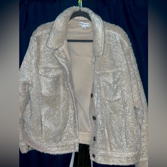 Ava & Viv Jackets & Blazers - Ava-Viv oversized teddy jacket